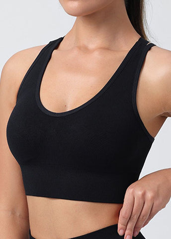 Pulse Seamless Scoop Neck Sports Bra – High-Stretch Comfort