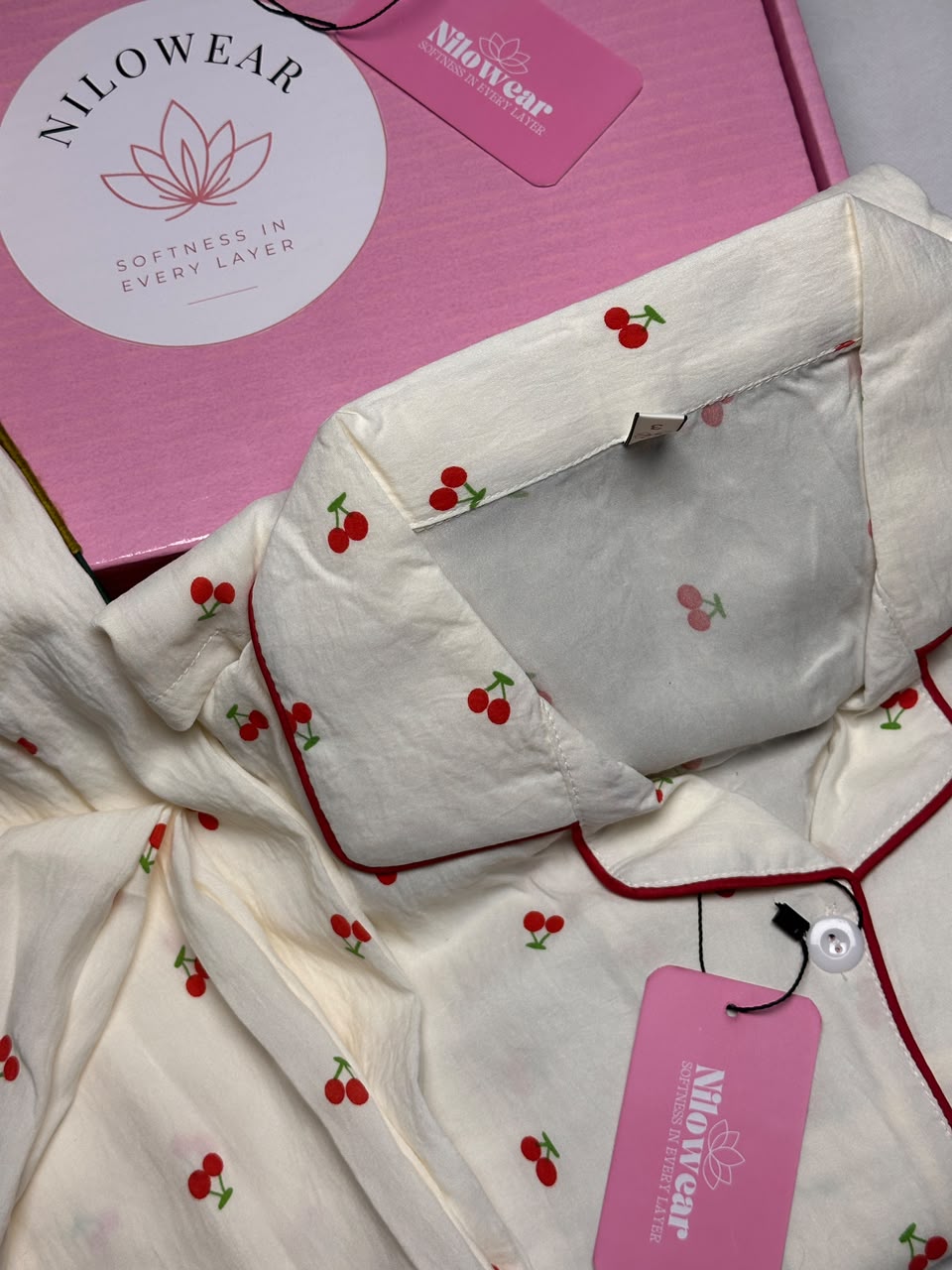 Cherry Bliss Imported Cloud Cotton Pajama Set 🍒