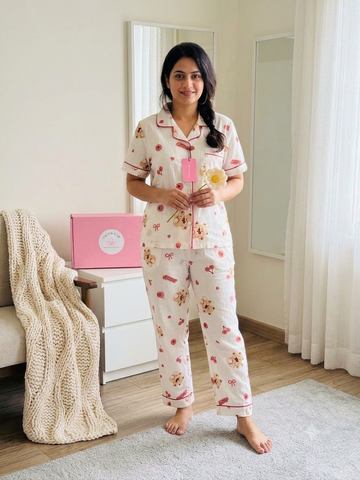Honey Bear Cloud Cotton Pajama Set