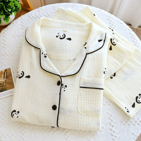 Playful Panda Cloud Cotton Pajama Set – 2 Piece Premium Nightwear