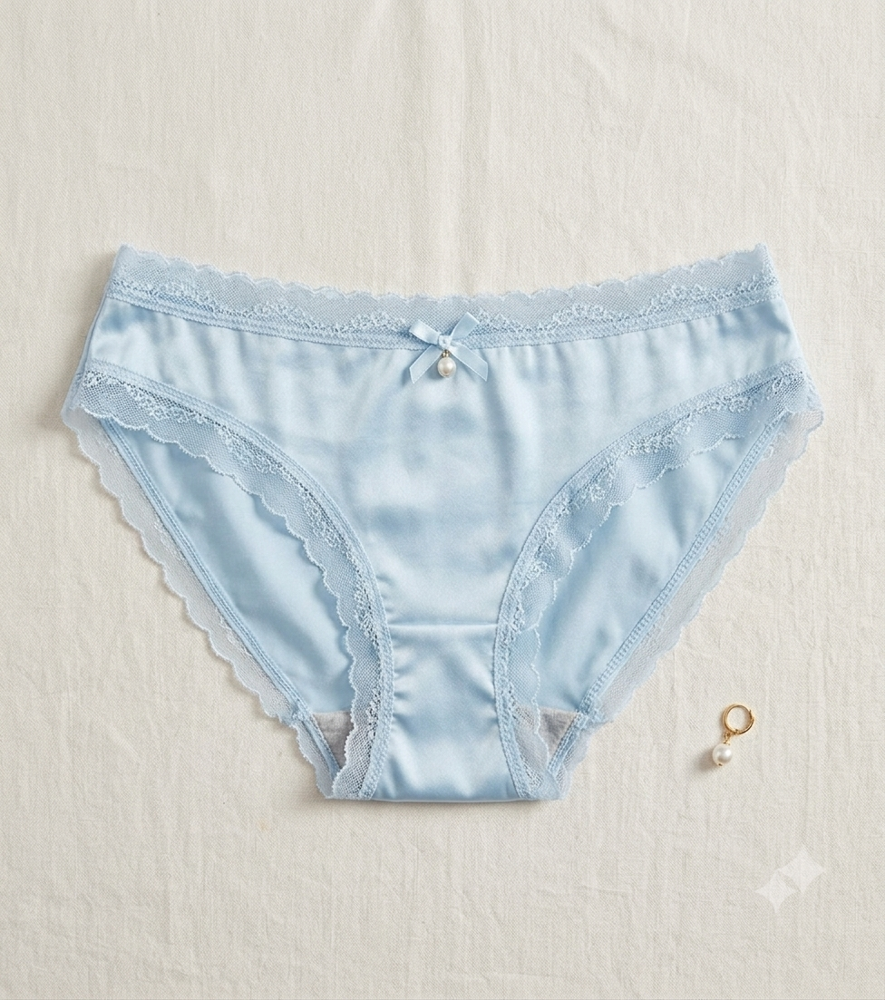 Women's Soft Lace Trim Mid-Rise Panty
